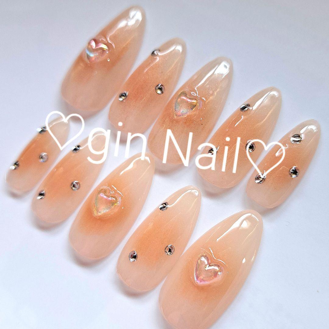 冬物セール❤️あめとSHOP❤️　ネイルチップ　チークネイル　ワンホン