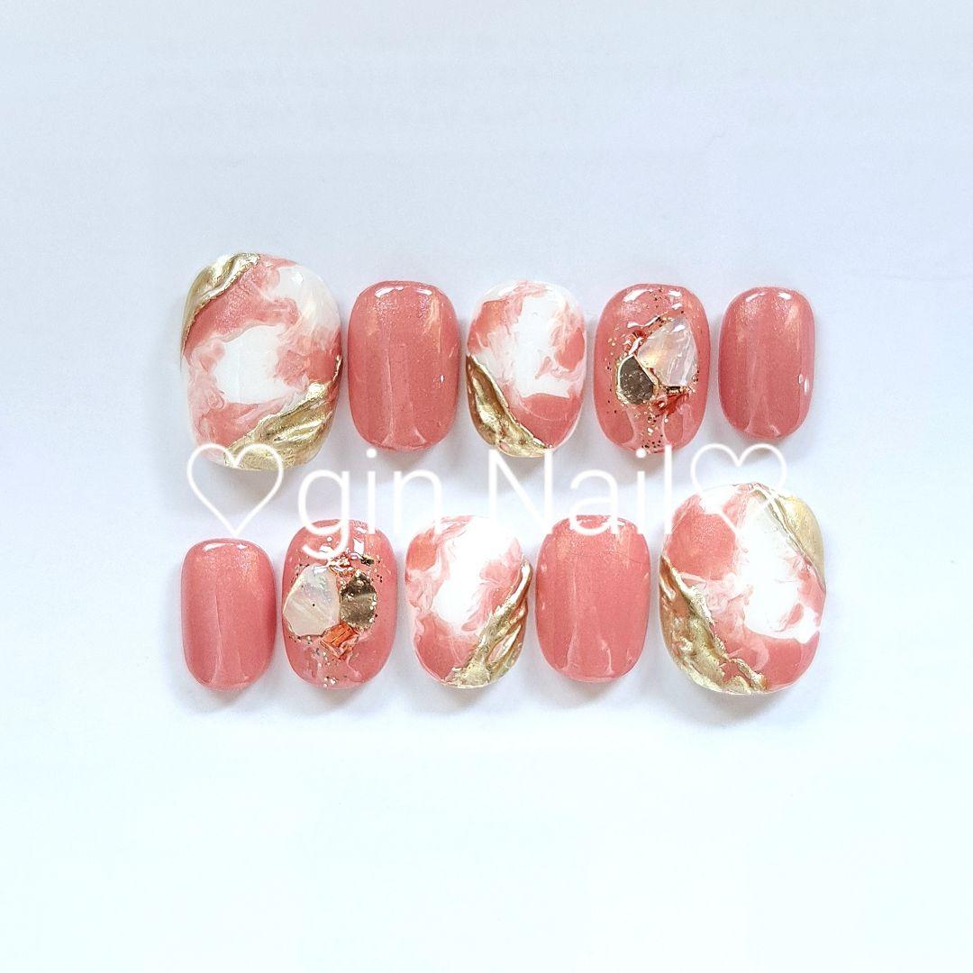 冬物セール❤️あめとSHOP❤️　ネイルチップ　チークネイル　ワンホン