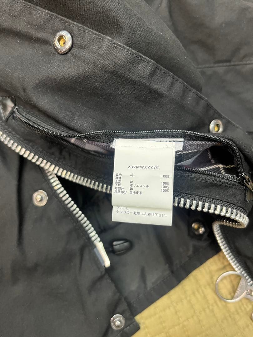 BEAMS別注Barbour TRANSPORT ウォッシュド　ブラック　34