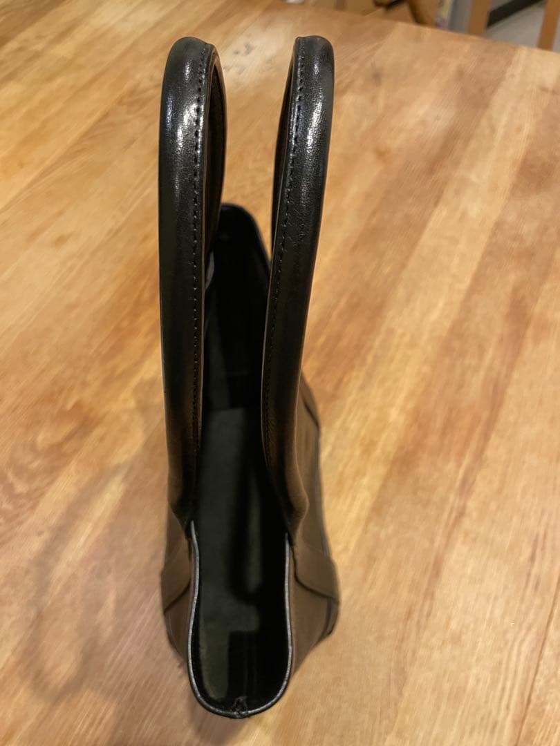 クロムハーツ　ブラック レザー ミニトートバッグ　インボイス付き！