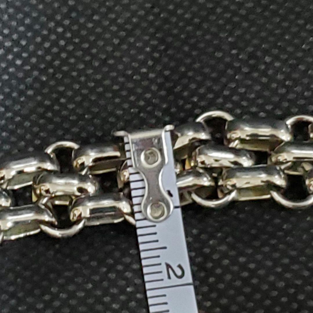 3連チェーンブレスレット SILVER925 極太 太め 大きめ シルバー925