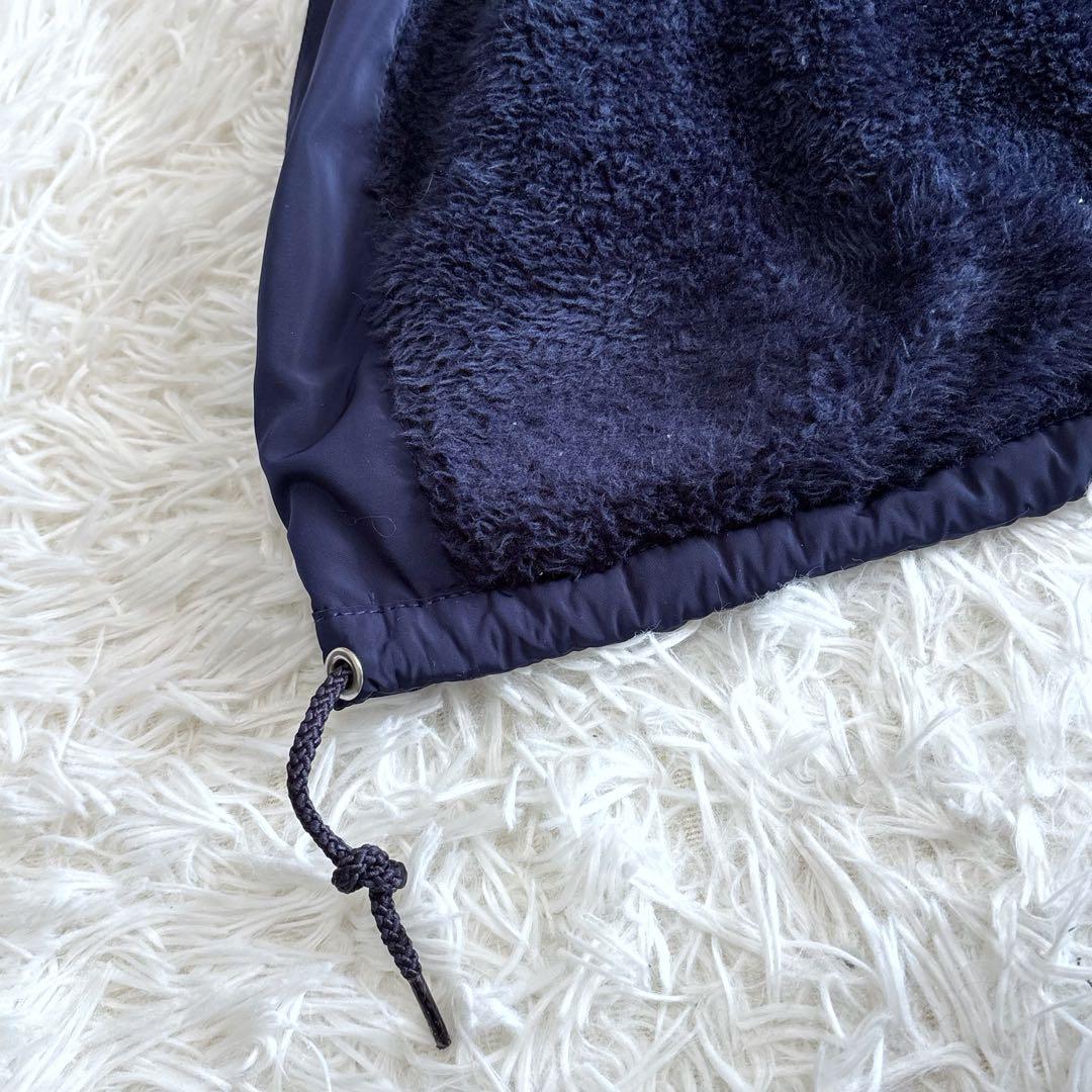 美品 ポークチョップ コーチジャケット 裏ボア ネイビー L