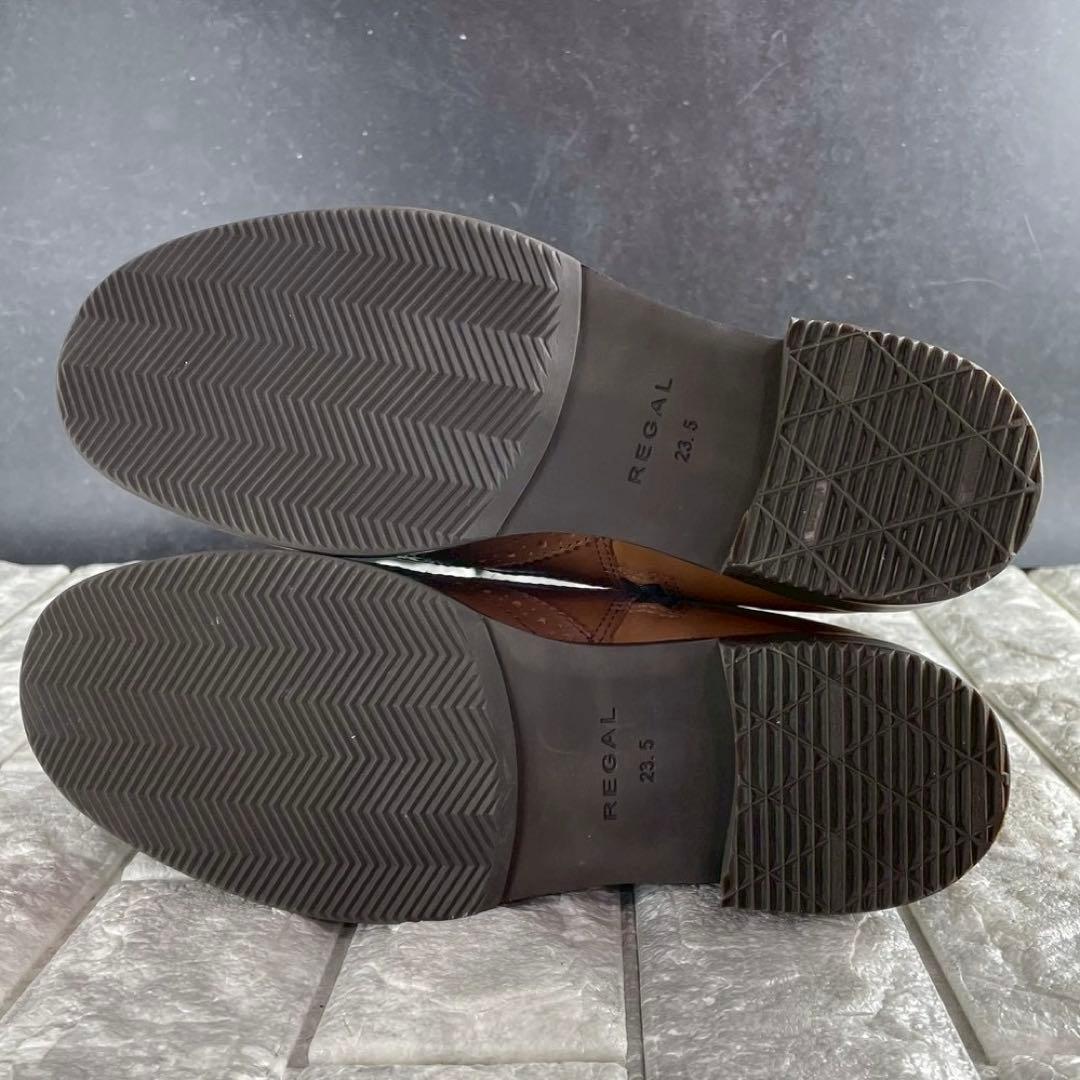 未使用級 23.5 リーガル ショートブーツ レースアップブーツ ゴアテックス