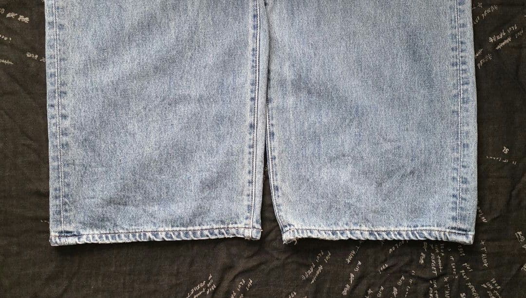 12/25まで値下げ【美品】ソラモナ5Pルーズ　ストレートイージーデニムパンツL