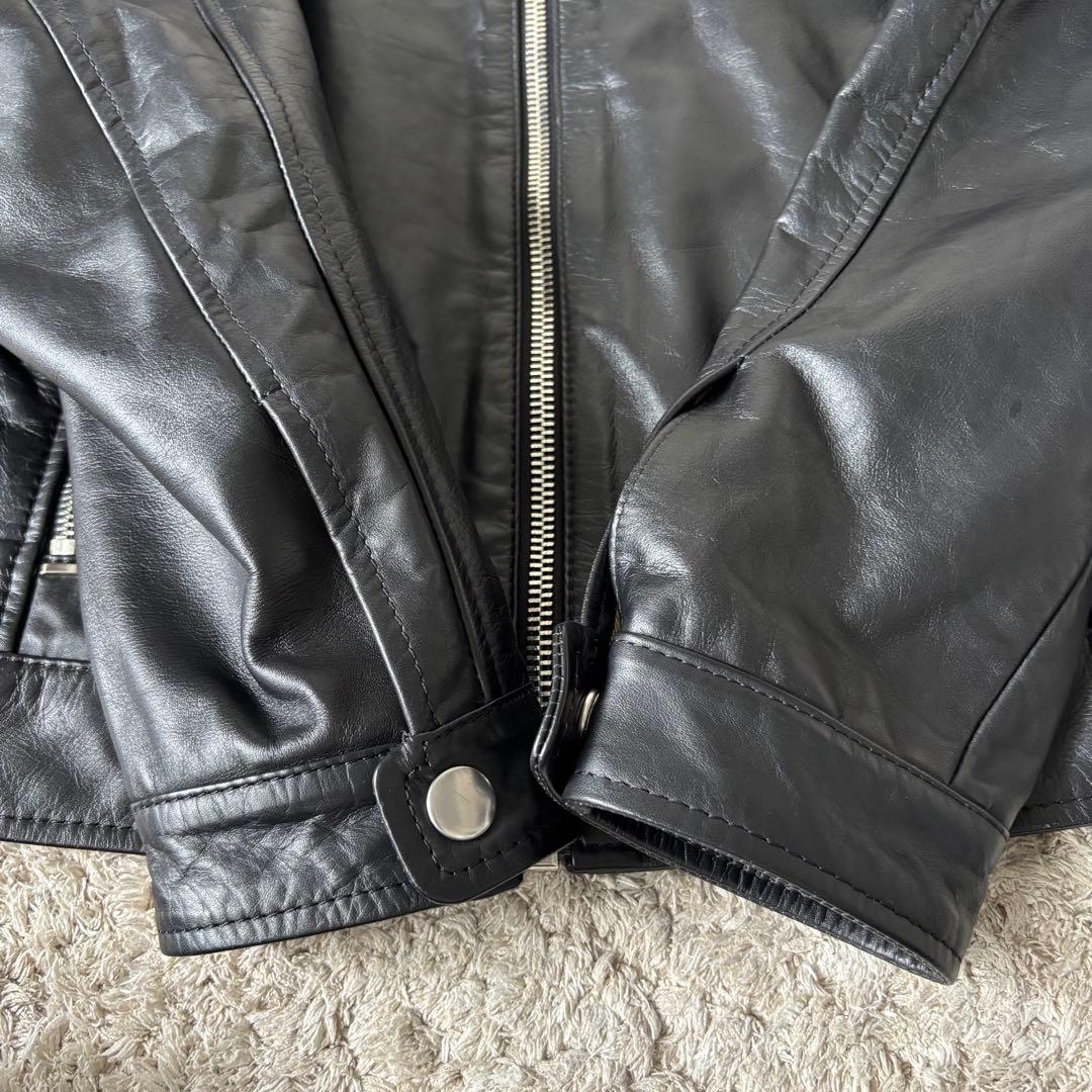 【タグあり✨】ディーゼル　レザージャケット　ライダース　シングル　ブラック　牛革