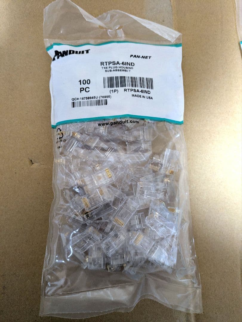 パンドウイット カテゴリ6A SP6X88-C 2箱分（200個）未使用