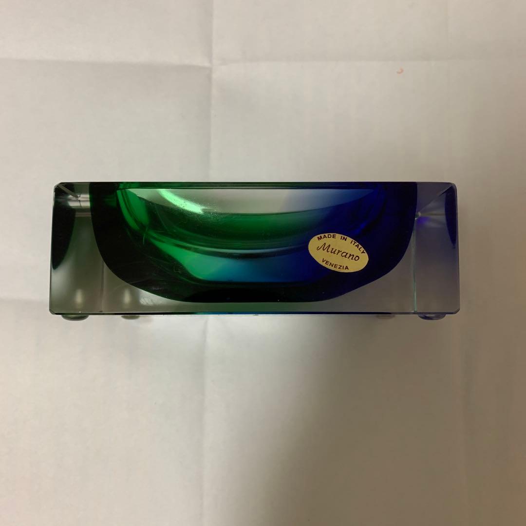 イタリア ヴィンテージ ムラーノ ガラス ベネチアングラス灰皿　アッシュトレイ