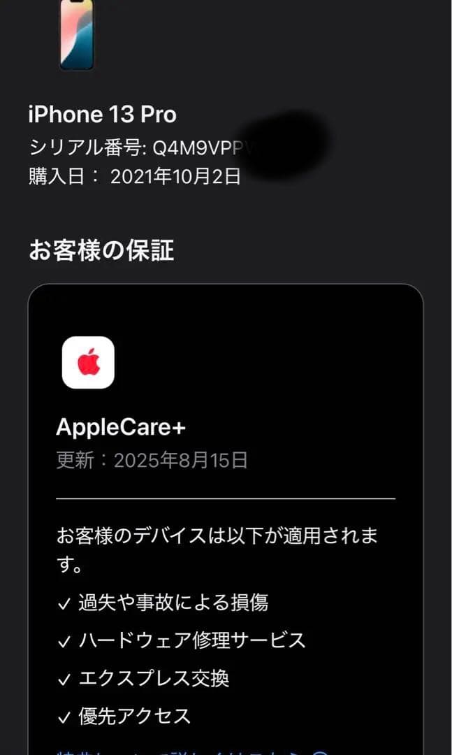 【美品】 iPhone 13 Pro グラファイト256GB 未使用付属品あり