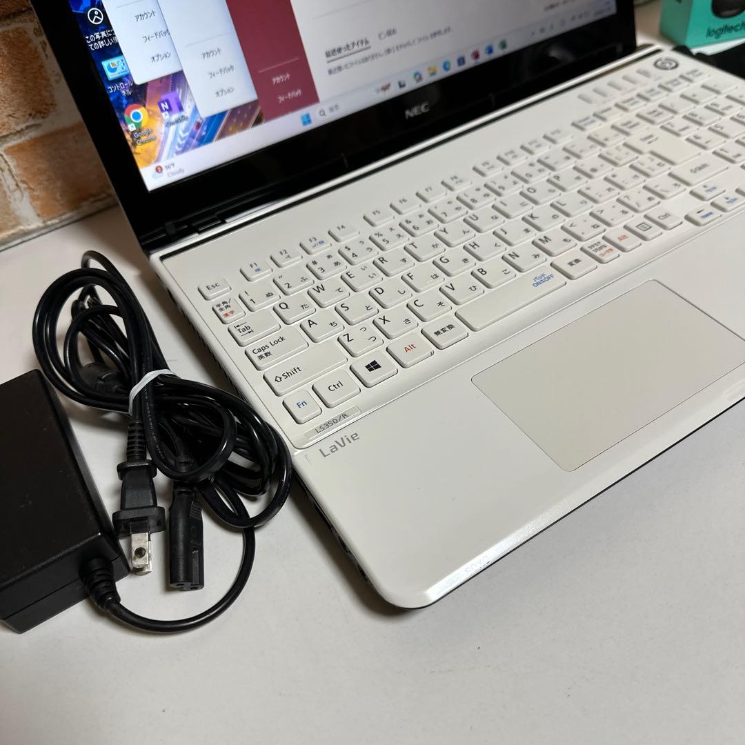 NECノートPC 高速起動SSD BRUーREドライブ　Win11 オフィス付