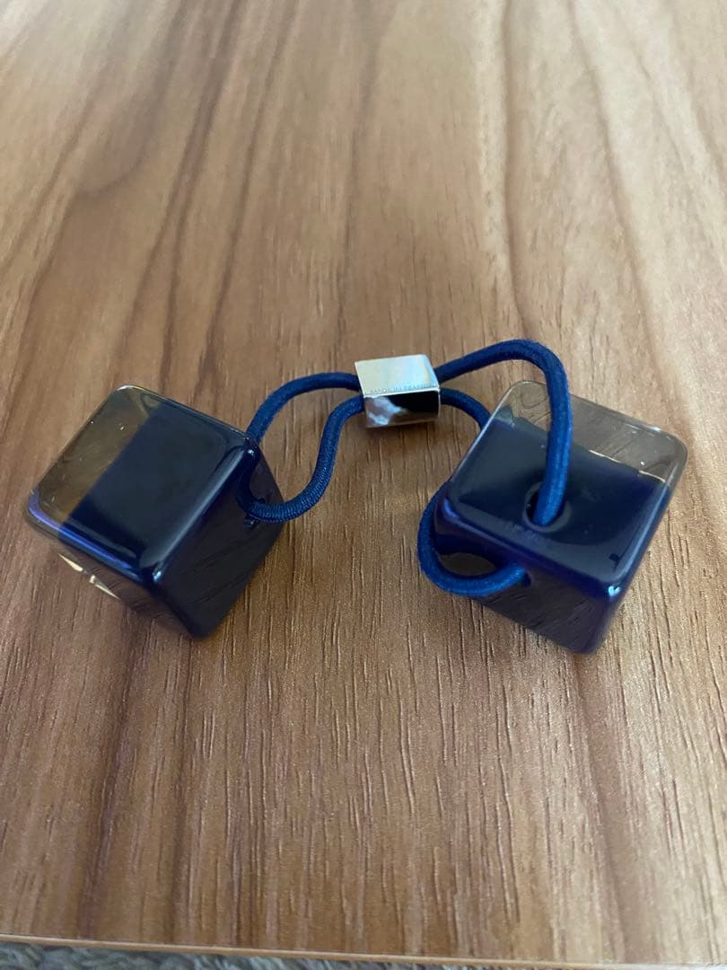 LOUIS VUITTON ヘアキューブ ゴム 2個セット ブラウン ネイビー