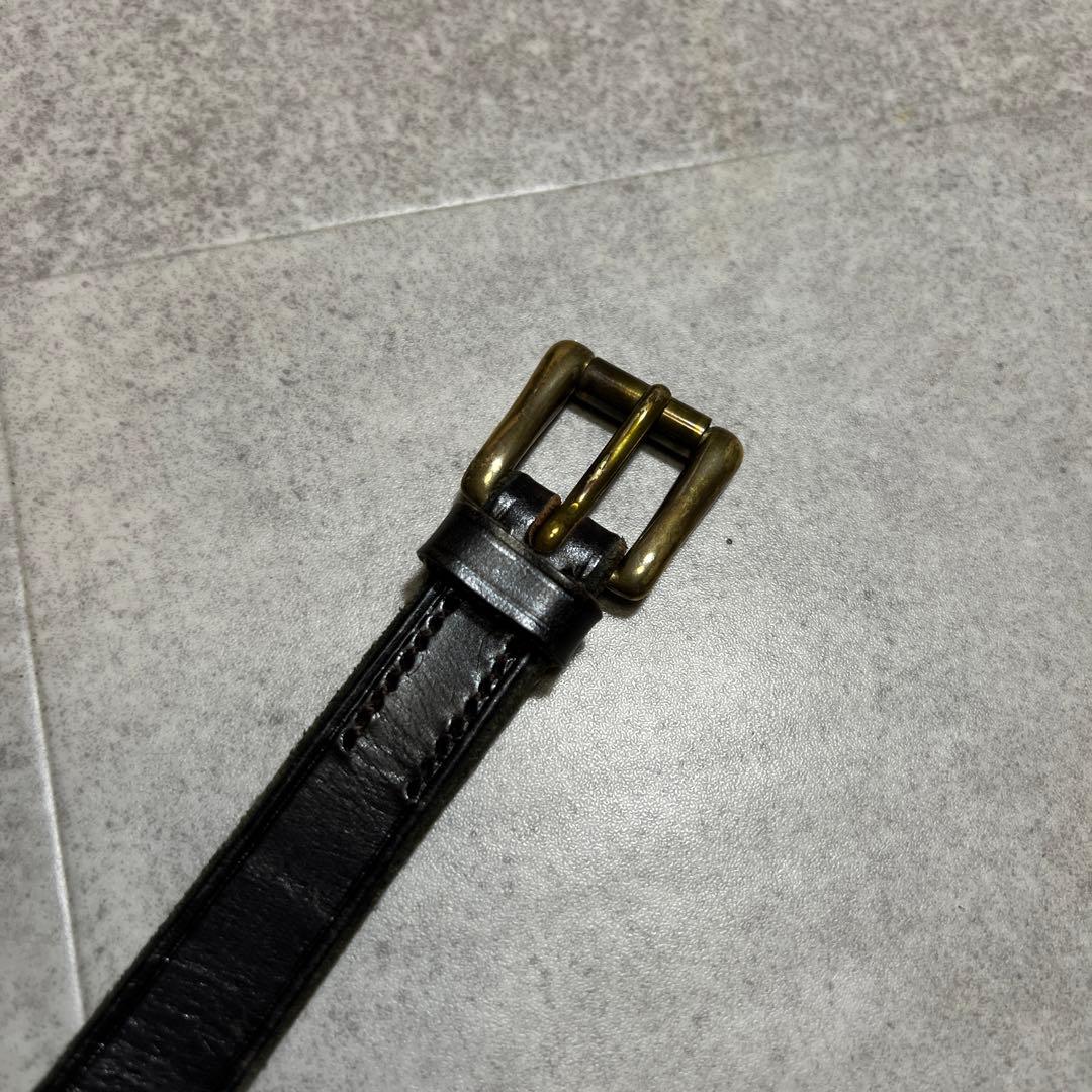 ブレディーレザーベルト希少ダークブラウン細身30ENGLAND