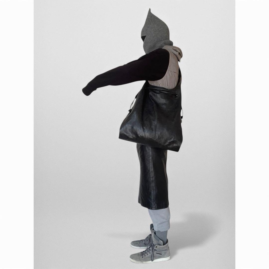 バッグ LARGE LEATHER SHOULDER TOTE BAG 572B