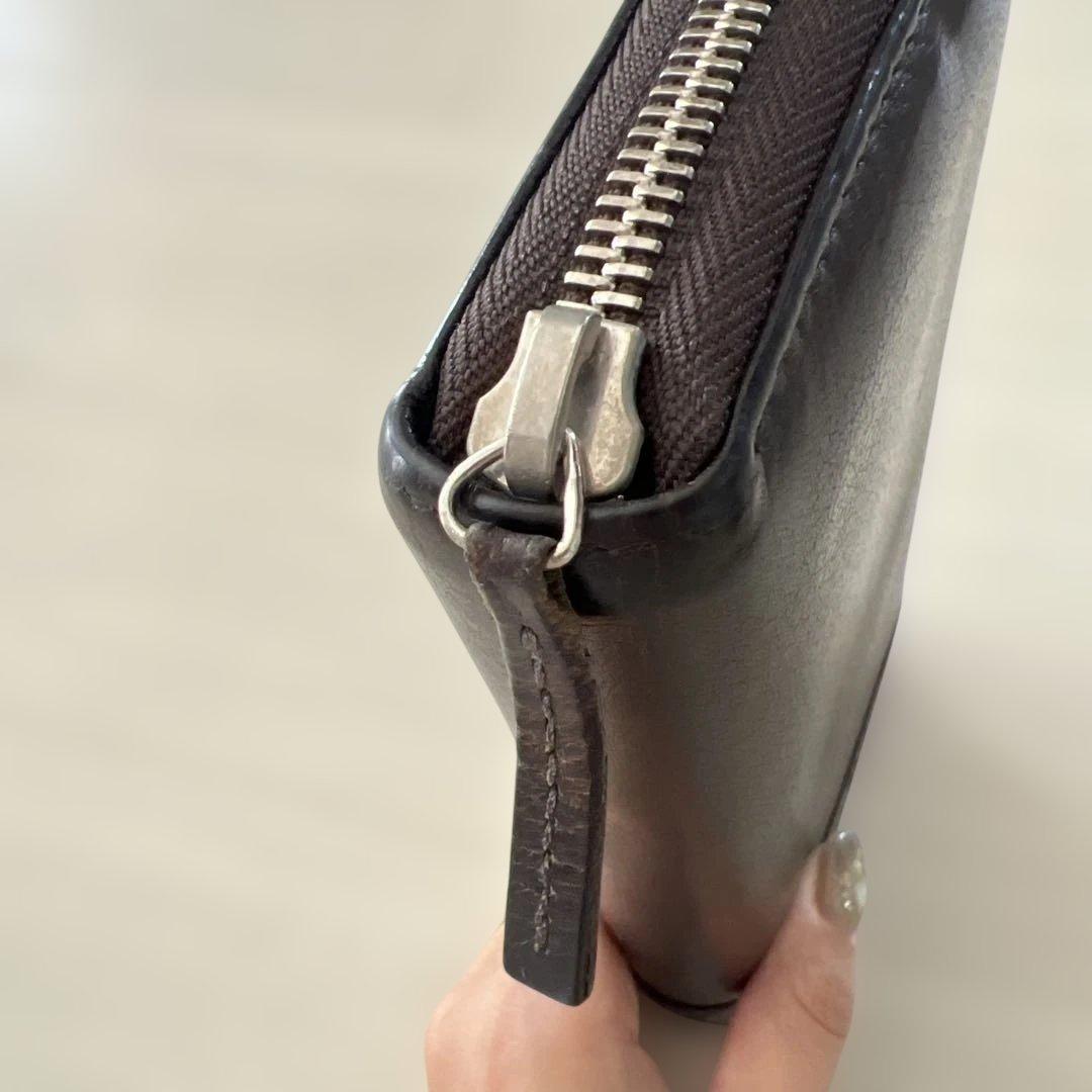 美品　GUCCI ブラウンレザー長財布