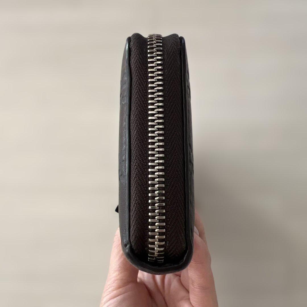 美品　GUCCI ブラウンレザー長財布