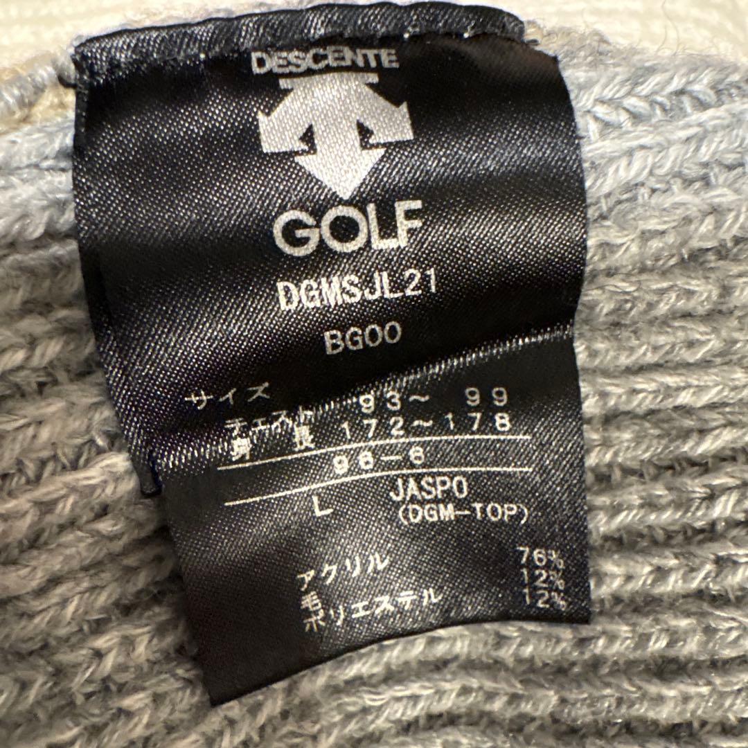 DESCENTE リブ編みハイネックセーター　デサントゴルフ