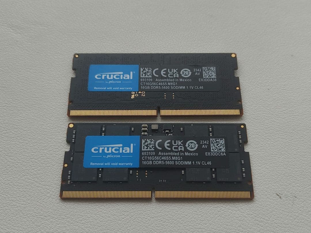 crucial DDR5 5600 16GB×2 32GB SODIMM