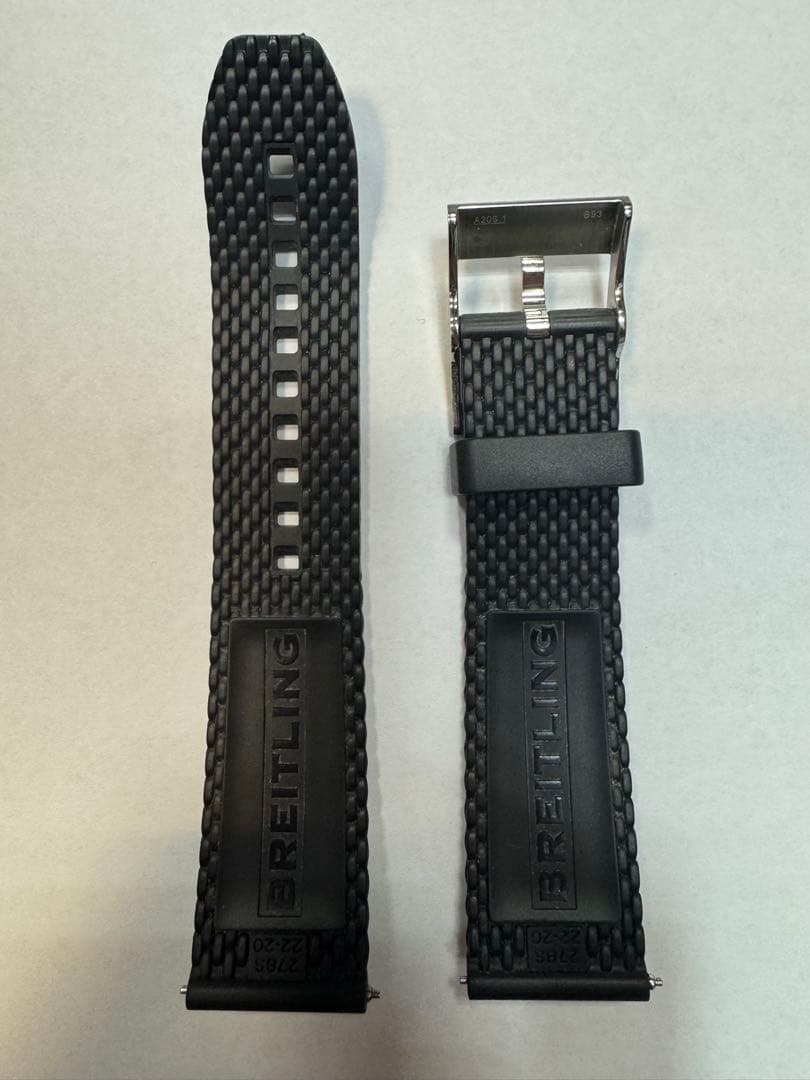 BREITLING ブライトリング ブラックラバーベルト 22-20 ブラック