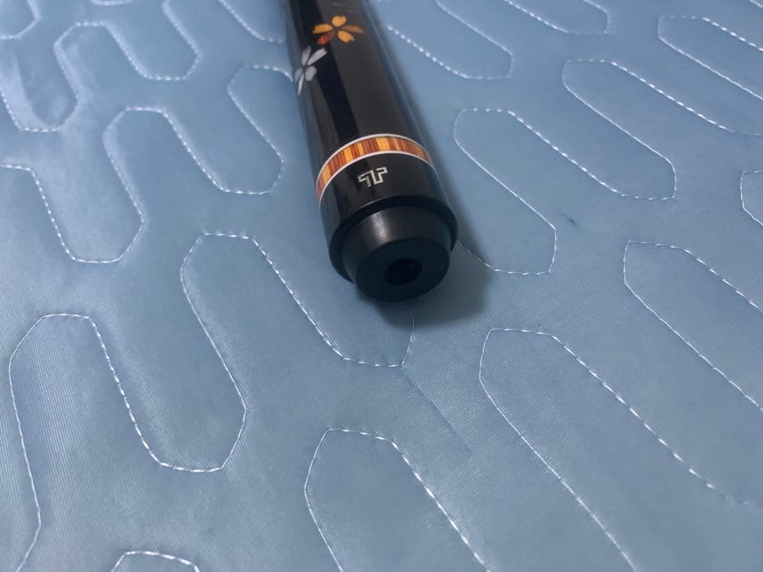 木製ビリヤードキュー 花模様バットのみ