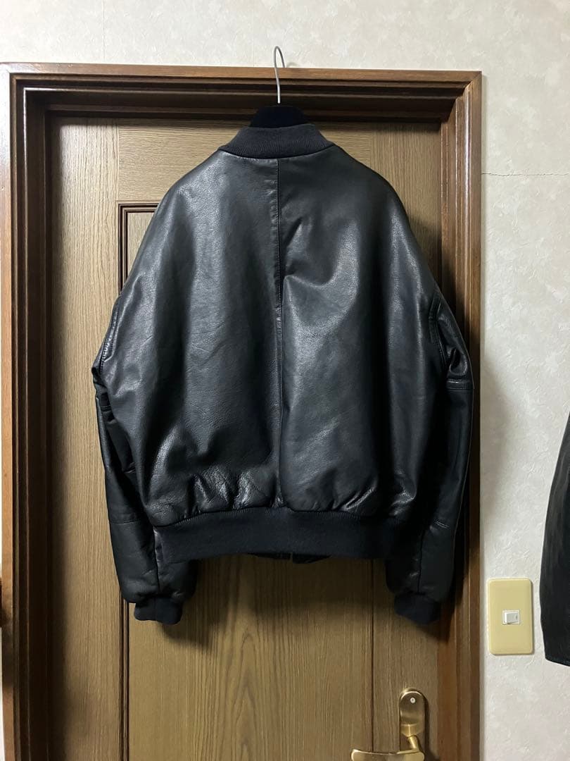 90s giorgio armani レザーボンバージャケット