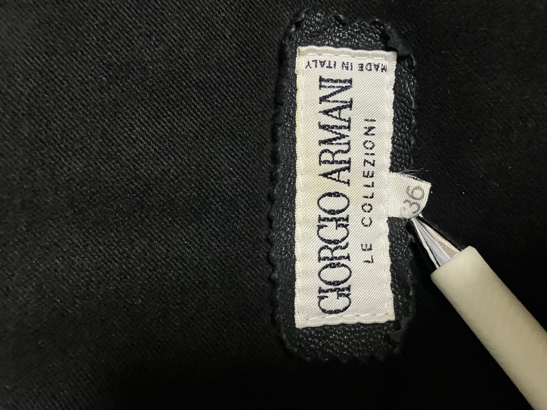 90s giorgio armani レザーボンバージャケット