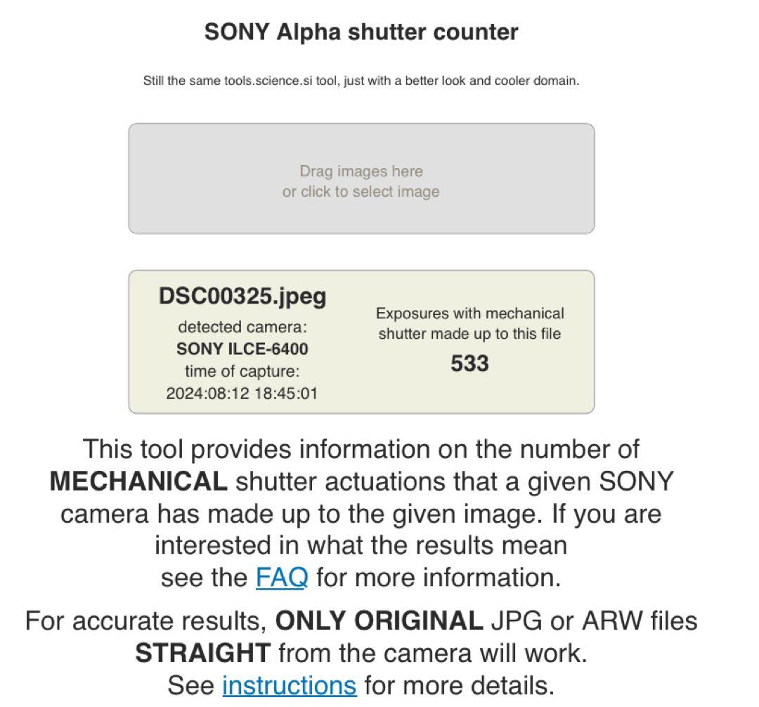 Sony α6400 ミラーレス一眼カメラ　本体のみ