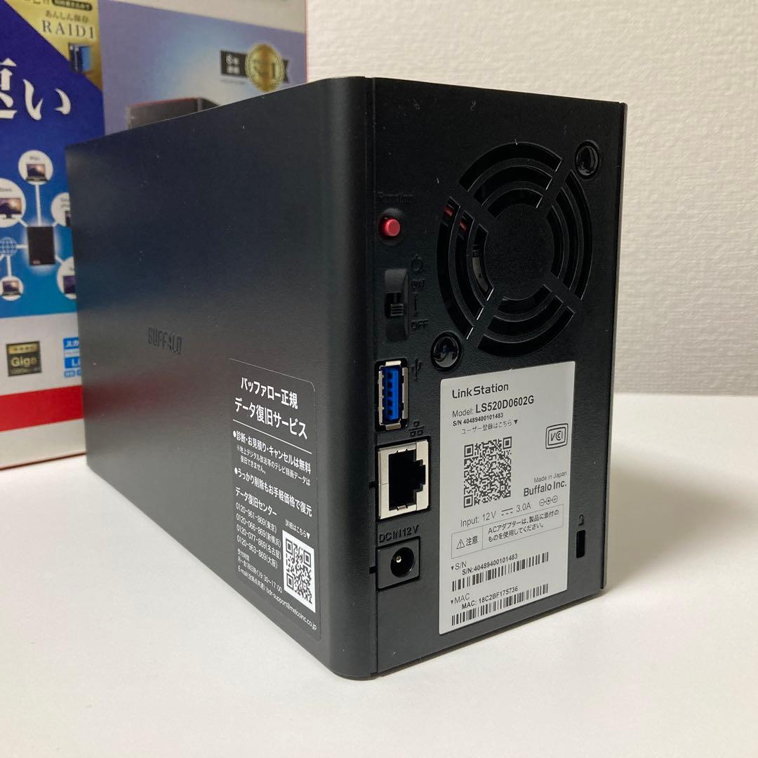 【未使用品】BUFFALO LS520D0602G HDD 6TB