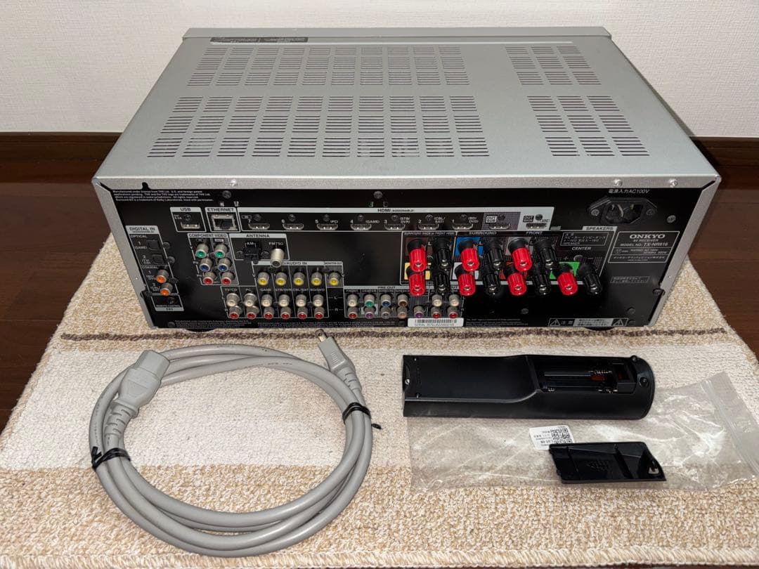 実働品ONKYO 7.1ch対応AVレシーバーTX-NR616S 新品リモコン付