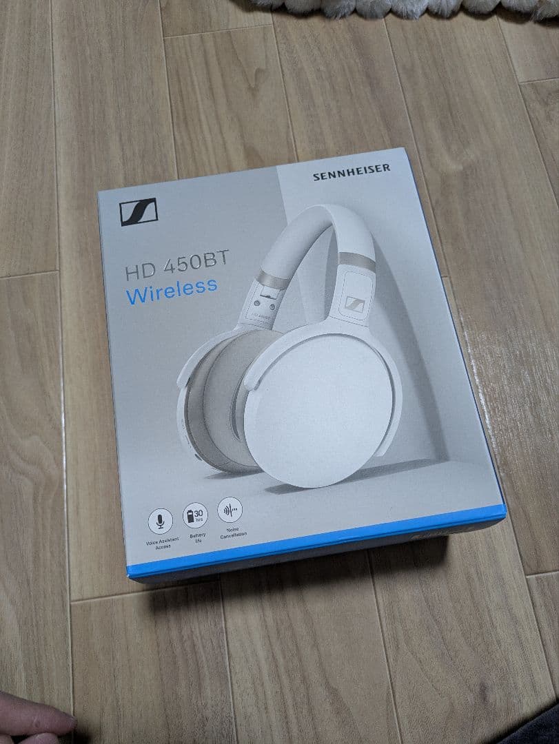 Sennheiser HD450BT ワイヤレスヘッドホン ホワイト/グレー