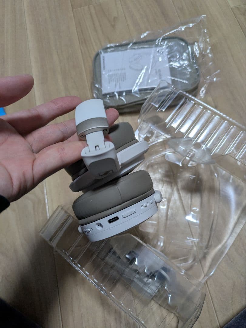 Sennheiser HD450BT ワイヤレスヘッドホン ホワイト/グレー