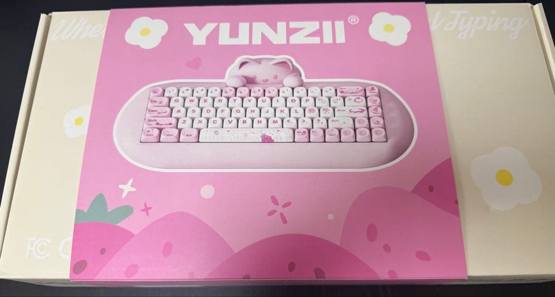 YUNZII C68 猫耳キーボード ピンク 可愛い 値下げ不可