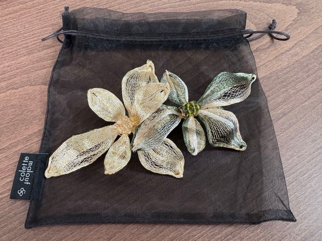 コレットマルーフ　バレッタ　ネイビー