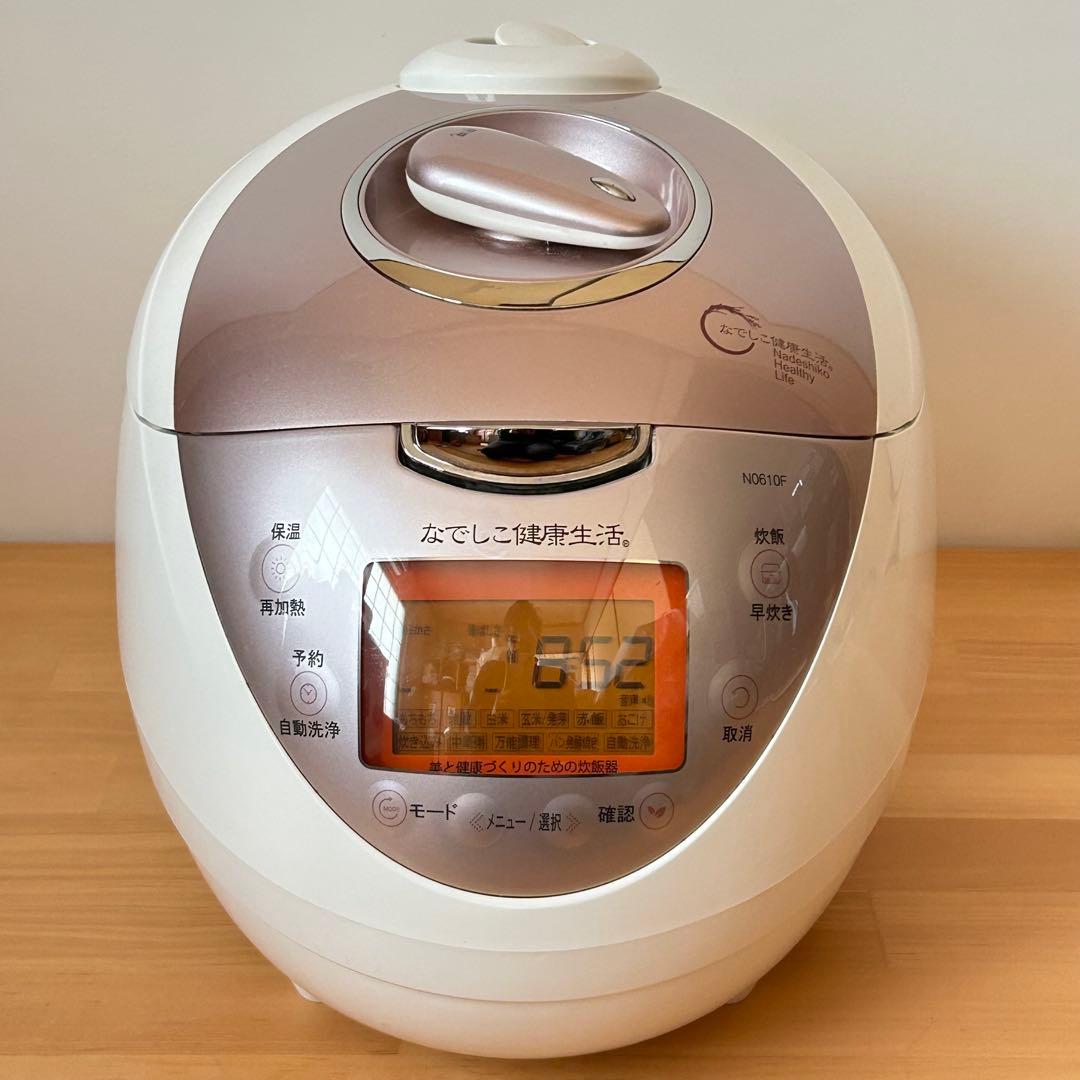 なでしこ健康生活 6合炊き 多機能炊飯器 CRP-N0610F ピンク/ホワイト