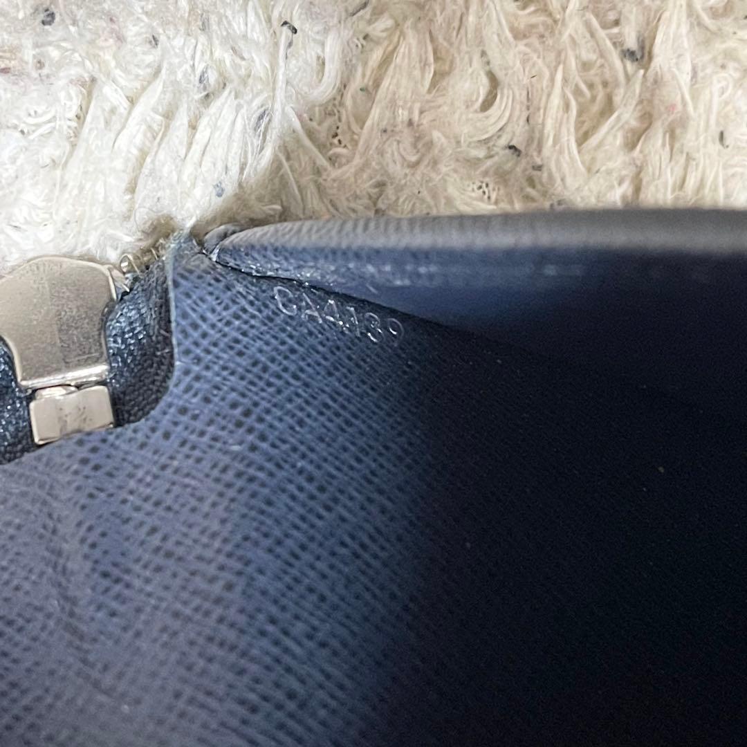 【美品】ルイヴィトン 長財布　ジッピーウォレット　ヴェルティカル　タイガ　紺系