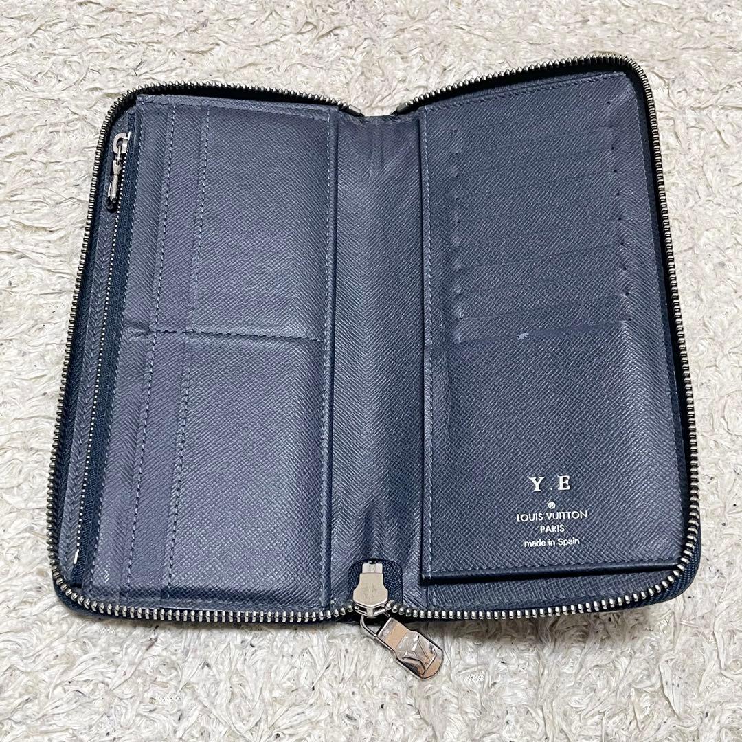 【美品】ルイヴィトン 長財布　ジッピーウォレット　ヴェルティカル　タイガ　紺系