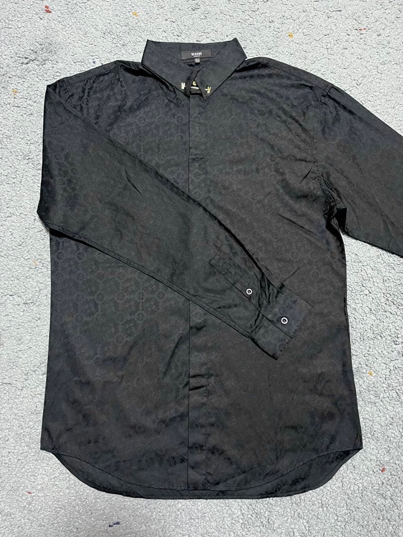 新品 VERSUS VERSACE フラワーパターンジャガードシャツ イタリア製