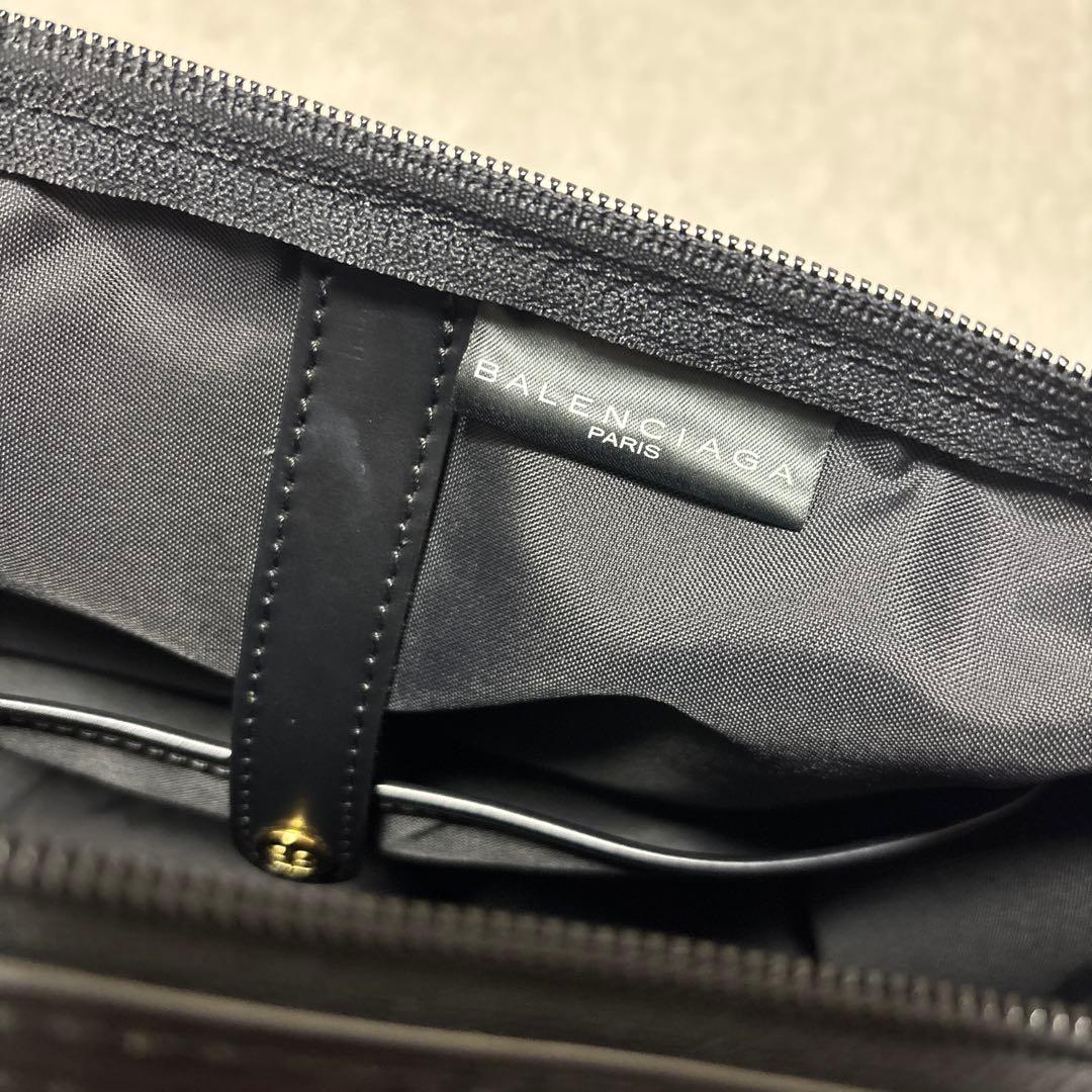 希少　BALENCIAGA ACE ブラック ボストンバッグ　ゴールド金具