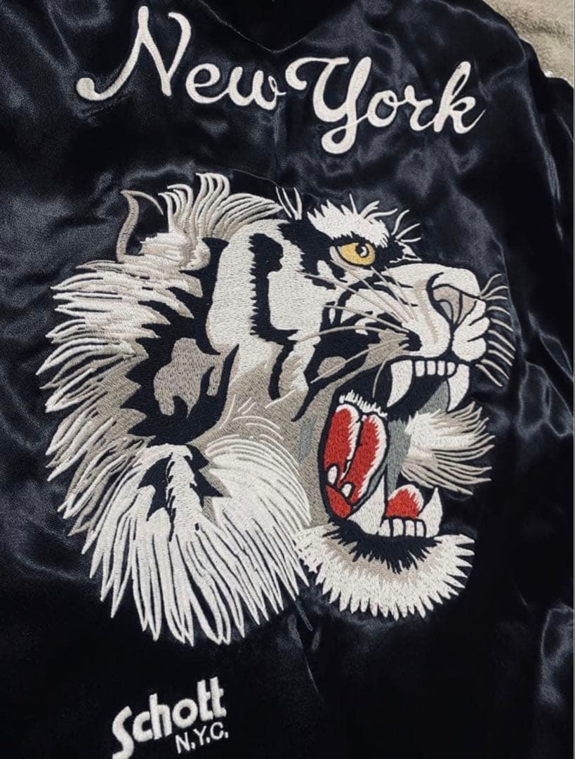 あ*い様 Schott USA NewYork 限定　日本 スカジャン 虎　サテ