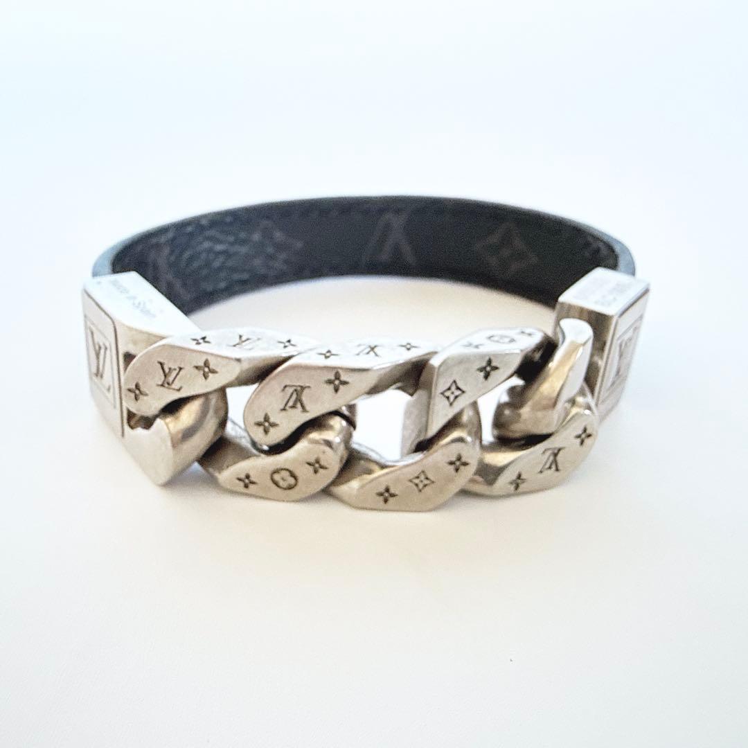 ルイヴィトン ブラレス モノチェーン ブレスレット モノグラムエクリプス 極美品