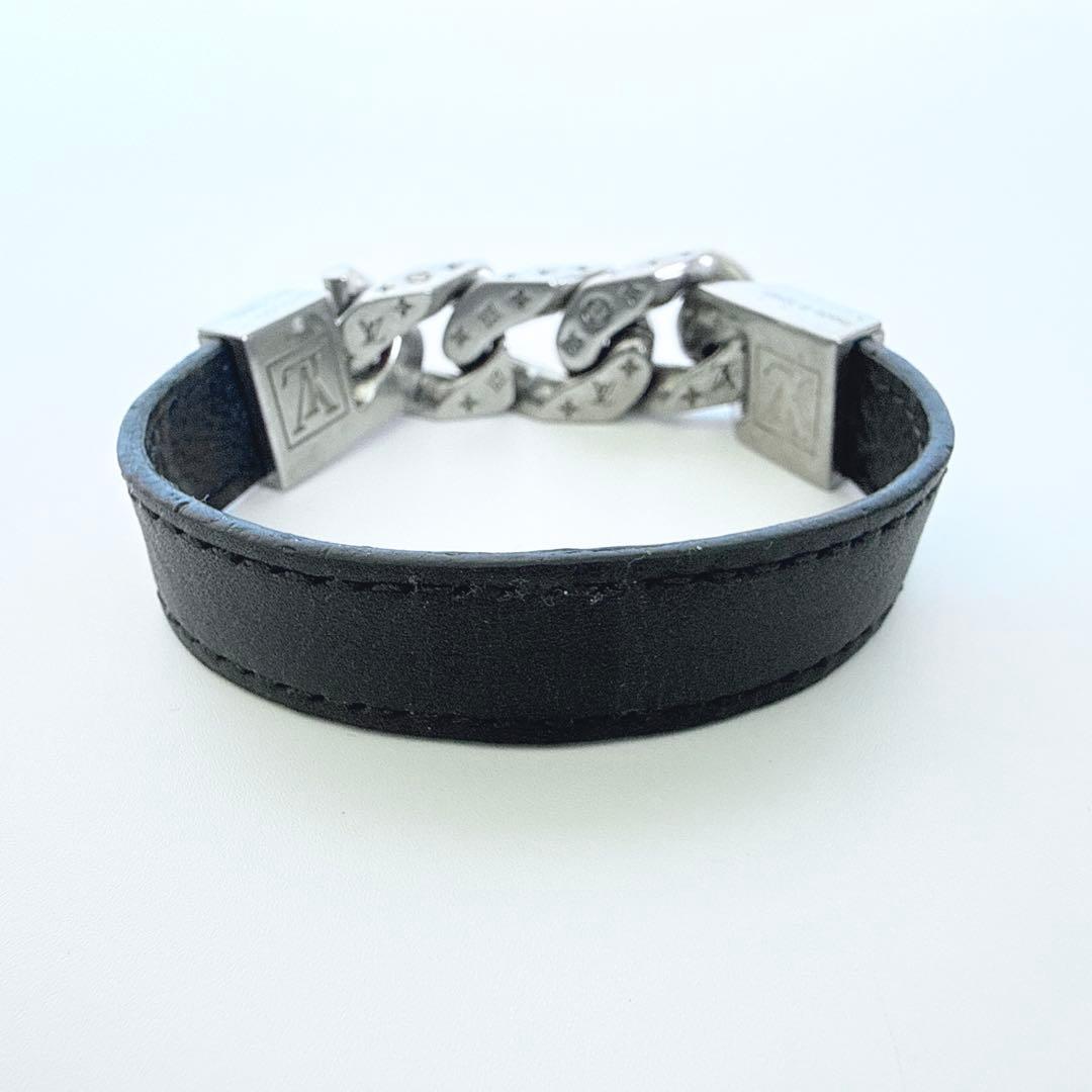 ルイヴィトン ブラレス モノチェーン ブレスレット モノグラムエクリプス 極美品