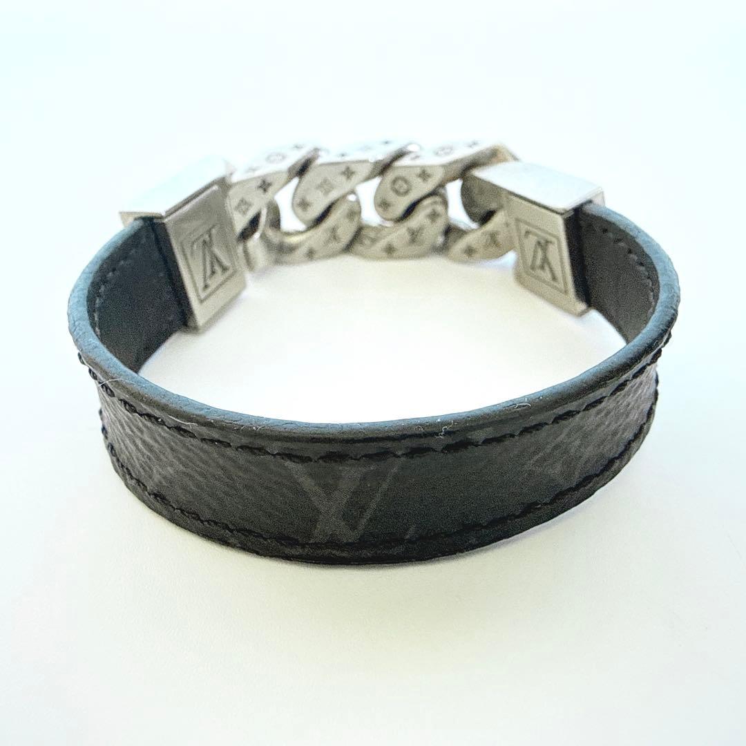 ルイヴィトン ブラレス モノチェーン ブレスレット モノグラムエクリプス 極美品