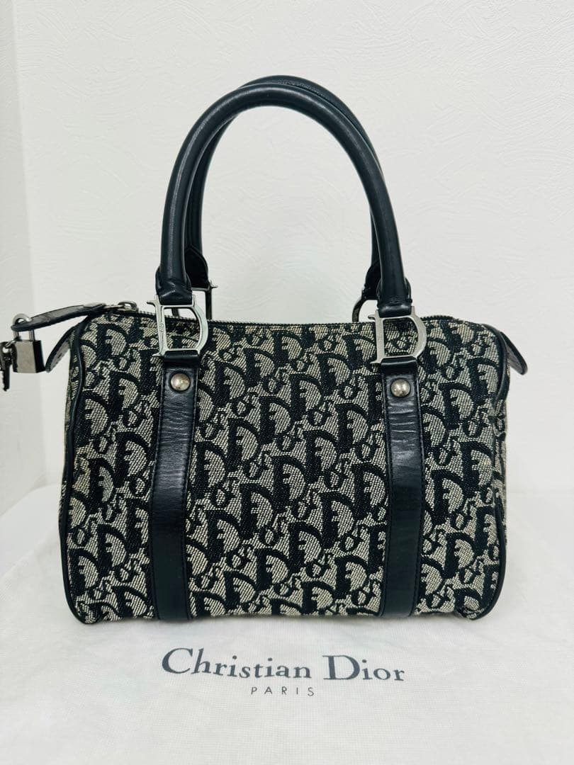 【希少】ディオール トロッター ハンドバッグ ミニボストン D金具 キャンバス