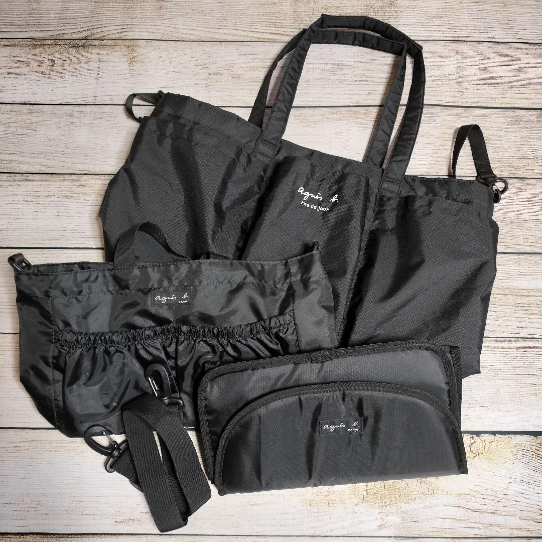 しば アニエスベー アダムエロペ コラボ マザーズバッグ 別注 4点セット