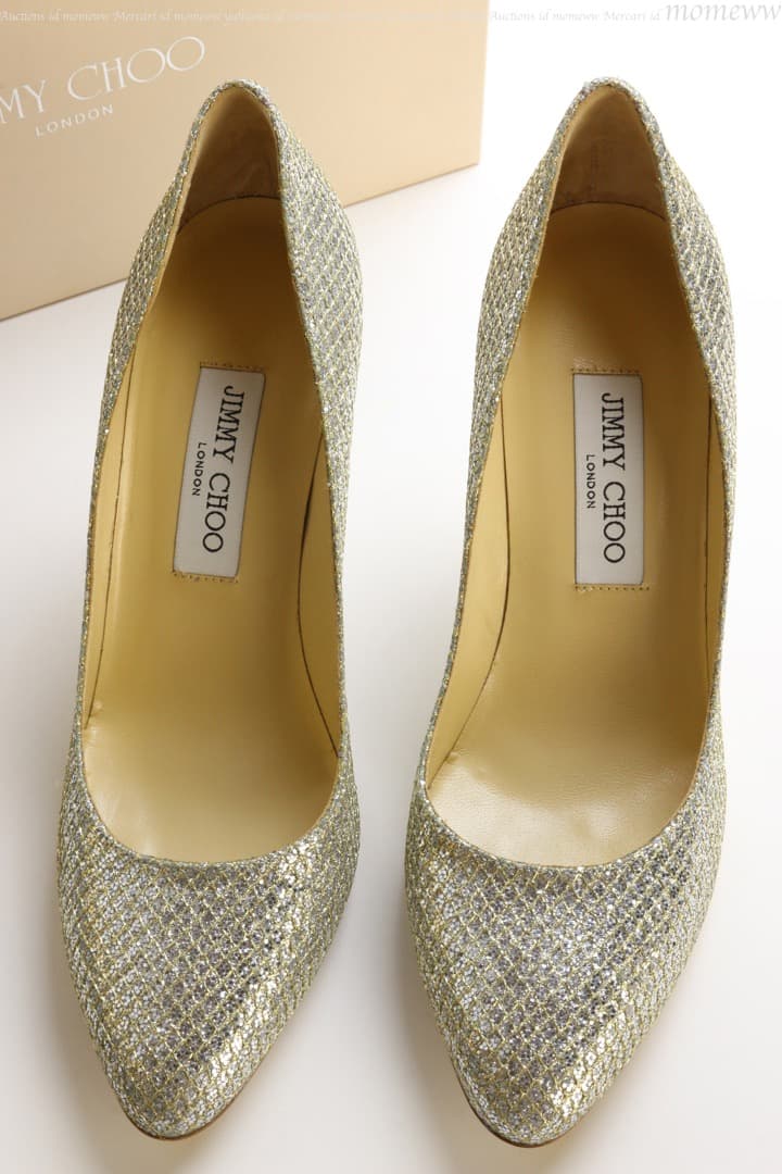 新品 JIMMY CHOO ジミーチュウ パンプス グリッターラーメ 39.5