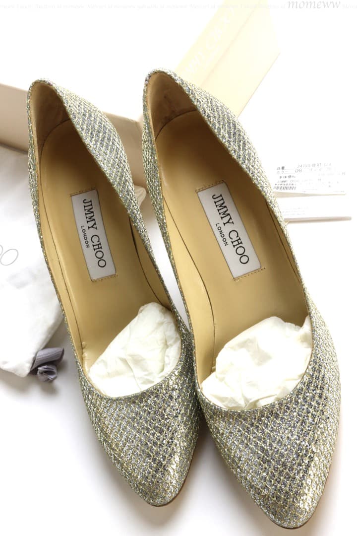 新品 JIMMY CHOO ジミーチュウ パンプス グリッターラーメ 39.5