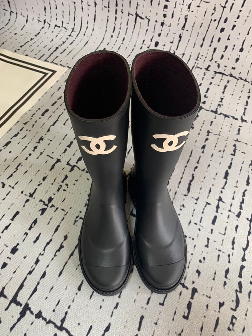 24時間以内発送 ブラック ラバーブーツ 長靴