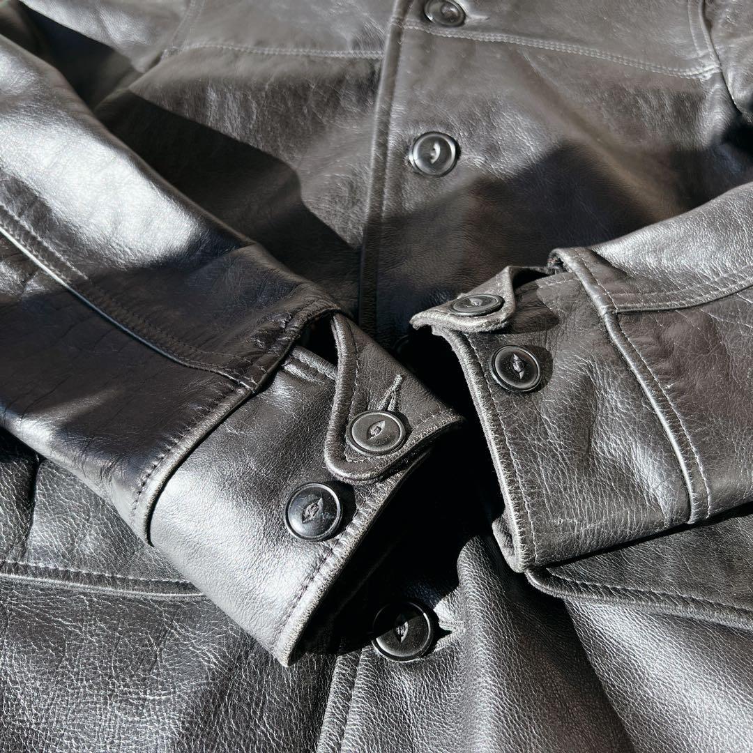 希少✨Schott レザーカーコート　BEAUTY&YOUTH レザージャケット