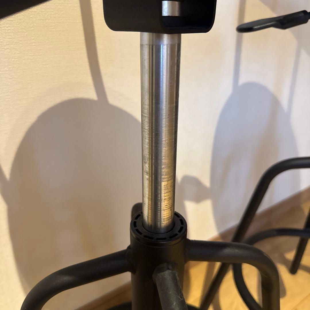 カウンターチェア 2脚セット 高さ調整可能※座面外して送ります