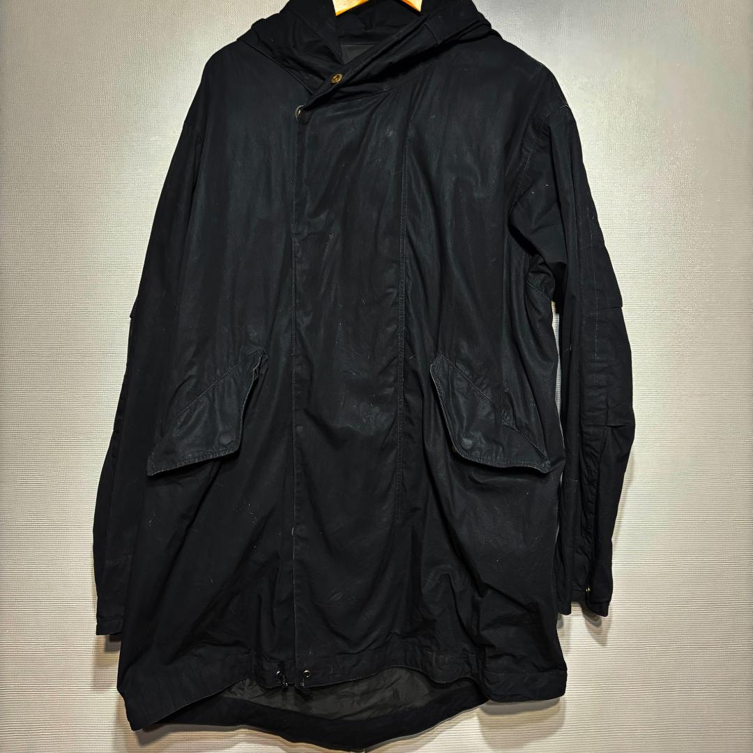 KLASICA クラシカ　BIGフードパーカーブルゾン ハーフモッズコート