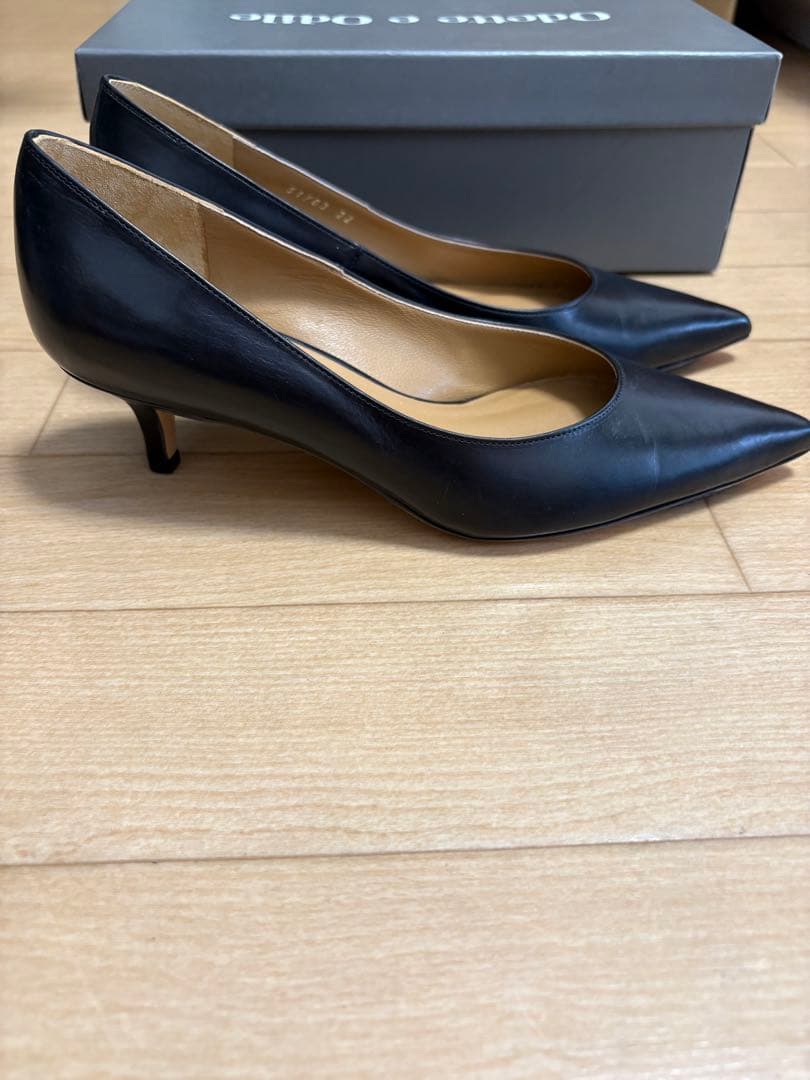 新品 オデット エ オディール ブラック　ポインテッドパンプス45↑