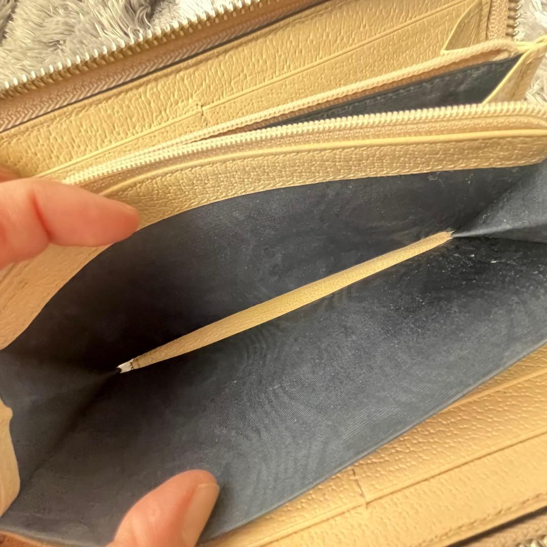 極美品✨GUCCI オフザグリッド　ラウンドファスナー　GG ブルー　長財布